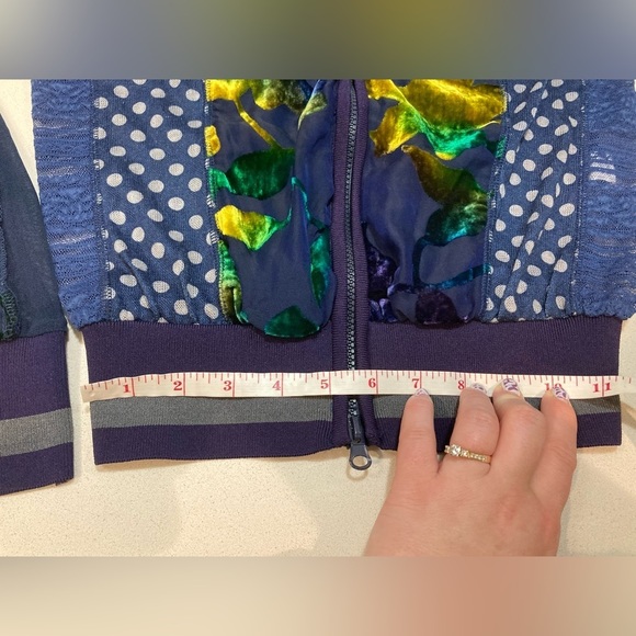 Stunning LULU H Paris mesh/velvet appliqué bomber jacket/French style cardigan - Picture 11 of 17